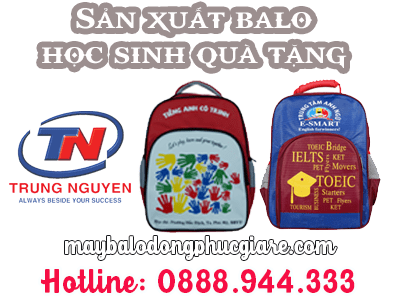 sản xuất balo học sinh quà tặng
