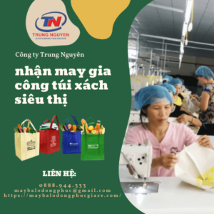 nhận may gia công túi xách siêu thị