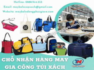 chỗ nhận hàng may gia công túi xách