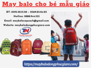 cách may balo cho bé mẫu giáo