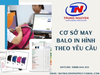 cơ sở may balo in hình theo yêu cầu