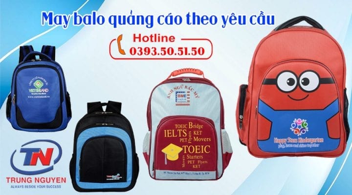 Xưởng gia công ba lô túi xách quảng cáo Trung Nguyên có mẫu đẹp, sáng tạo