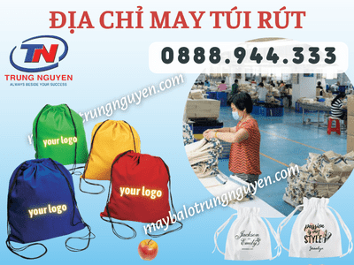 may túi vải bố dây rút