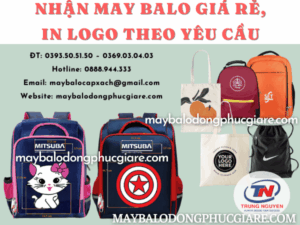 may balo vải theo yêu cầu