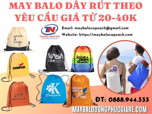 may ba lô dây rút