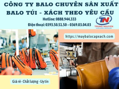gia công balo trung tâm anh ngữ